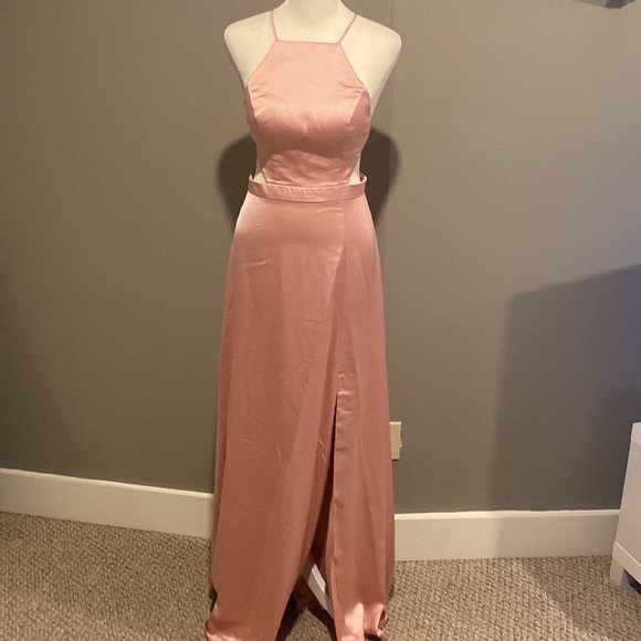 Revelry Haven Satin Bridesmaid Dress - Blushing Bride - 726 - Picture 2 of 6
